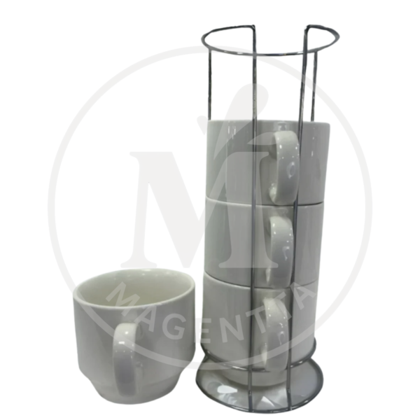 set mini mug x4 apilable personalizado en Magentta Ink Mugs personalizados